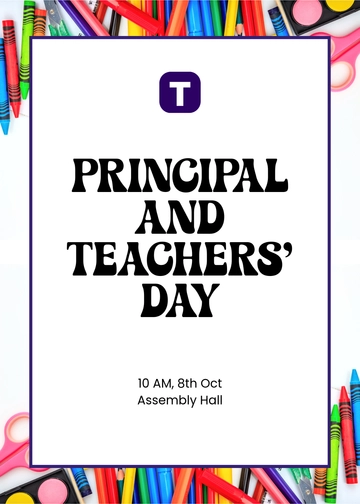 Free Principal and Teachers Day Invitation Template to Edit Online