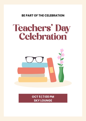 Free Modern Teachers Day Celebration Invitation Template to Edit Online