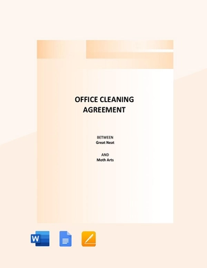 Office Cleaning Agreement Template