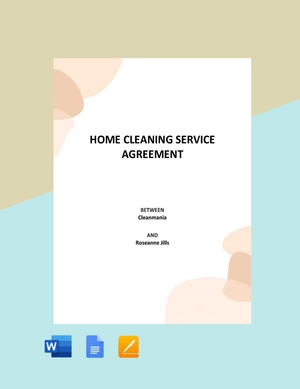 Home Cleaning Service Agreement Template