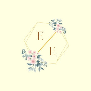 Free Watercolor Monogram Template to Edit Online