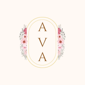 Free Watercolor Monogram Template to Edit Online