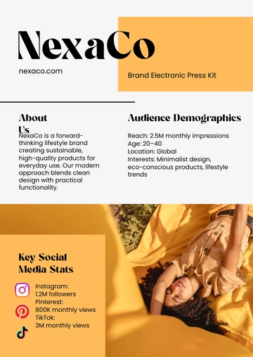 Free Modern Brand Press Kit (EPK) Template to Edit Online