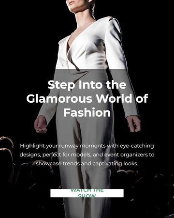 Free Fashion Show Facebook Post Template to Edit Online