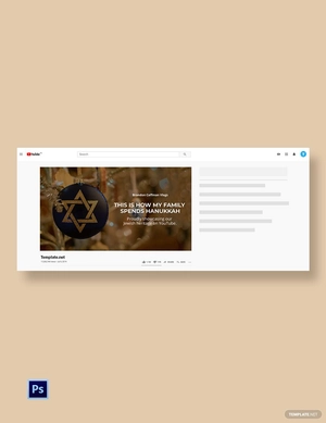 Hanukkah Youtube Thumbnail Template