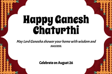 Happy Ganesh Chaturthi Design Template to Download