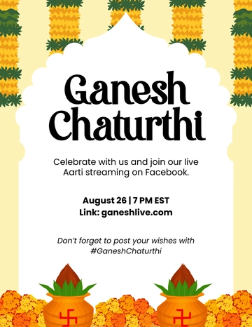 Ganesh Chaturthi Social Media Flyer Template to Download