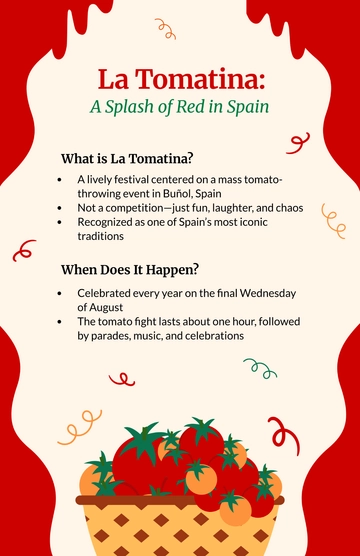Free La Tomatina Poster Template to Edit Online