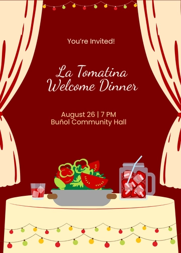 Free La Tomatina Invitation Template to Edit Online