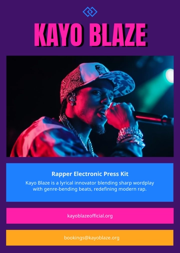 Free Rapper Press Kit (EPK) Template to Edit Online