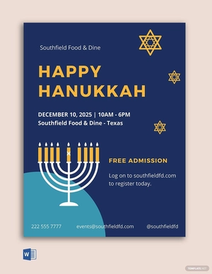 Hanukkah Flyer Template
