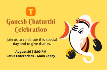Free Professional Ganesh Chaturthi Banner Template to Edit Online