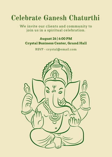 Free Commercial Ganesh Chaturthi Template to Edit Online