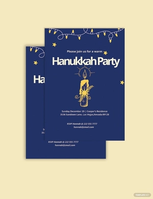 Hanukkah Invitation Template