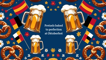 Free Oktoberfest Pretzels Background Template to Edit Online
