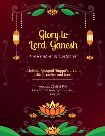 Free Colorful Ganesh Chaturthi Ganpati Template to Edit Online