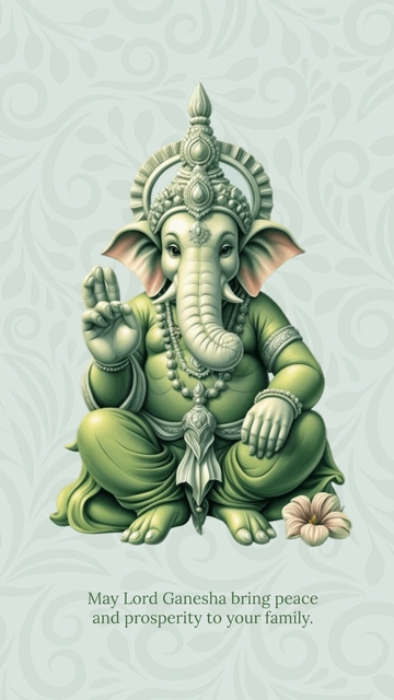 Free Beautiful Ganesh Chaturthi Wallpaper Template to Edit Online