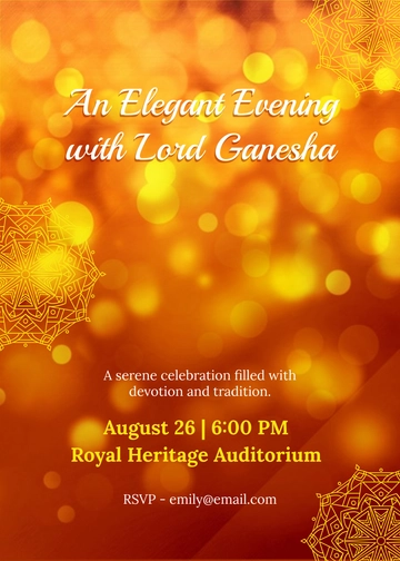 Free Elegant Ganesh Chaturthi Template to Edit Online