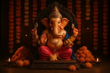 Free Creative Ganesh Chaturthi Photo Template to Edit Online