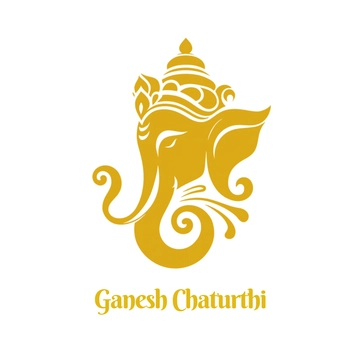 Free Gold Ganesh Chaturthi Logo Template to Edit Online