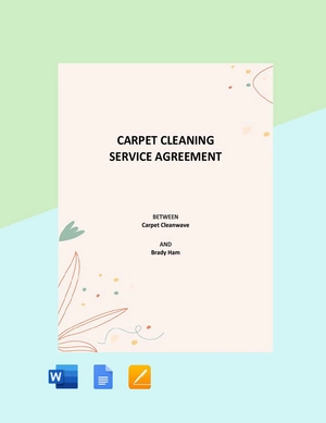 Carpet Cleaning Service Agreement Template