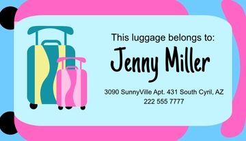 Free Smart Luggage Tag Template to Edit Online