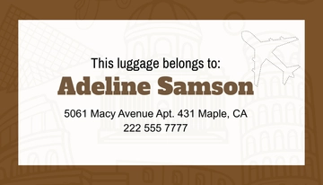 Free Vintage Luggage Tag Template to Edit Online