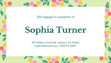 Free Custom Luggage Tag Template to Edit Online