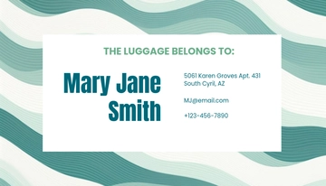 Free Pattern Luggage Tag Template to Edit Online