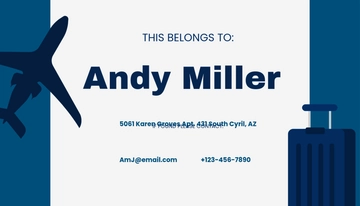 Free Unique Luggage Tag Template to Edit Online