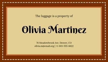Free Leather Luggage Tag Template to Edit Online