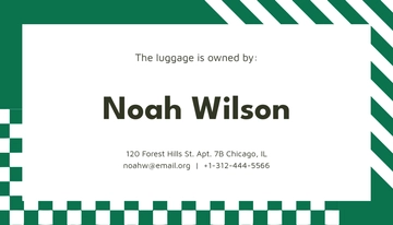 Free Durable Luggage Tag Template to Edit Online