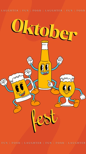 Free Cartoon Oktoberfest Template to Edit Online