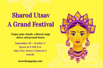 Free Utsav Durga Puja Banner Template to Edit Online