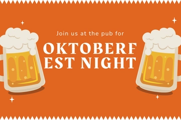 Free Orange Oktoberfest Pub Template to Edit Online