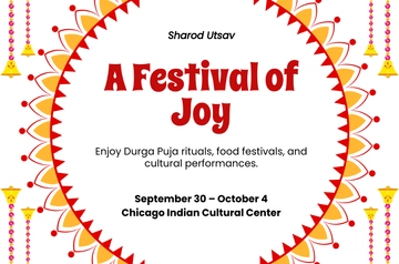 Free Durga Puja Festival Banner Template to Edit Online