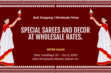 Free Durga Puja Wholesale Banner Template to Edit Online