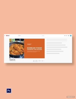 Food Blogger Youtube Thumbnail Template