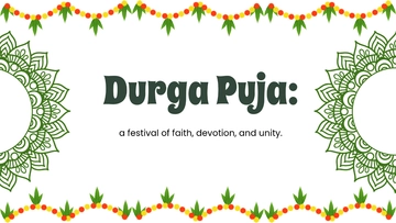Free Durga Puja Border Background Template to Edit Online
