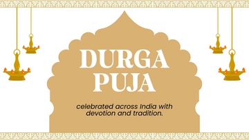 Free Indian Durga Puja Background Template to Edit Online
