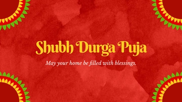 Free Shubh Durga Puja Background Template to Edit Online