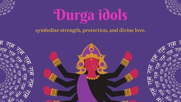 Free Durga Puja Idols Background Template to Edit Online