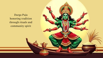 Free Traditional Durga Puja Background Template to Edit Online