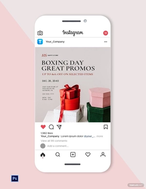 Boxing Day Instagram Post Template