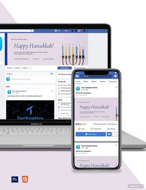 Hanukkah Facebook Cover Template