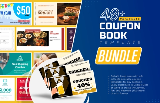 40+ Printable Coupon Book Template Bundle