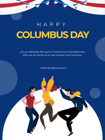 Free Happy Columbus Day Design Template to Edit Online
