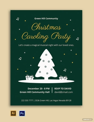 Christmas Caroling Flyer Template