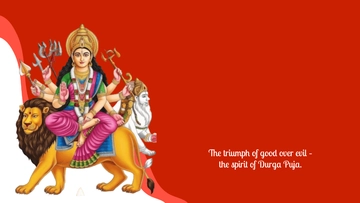Free Mythological Durga Puja Template to Edit Online