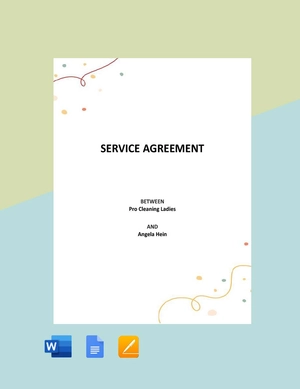 Cleaning Service Agreement Template
